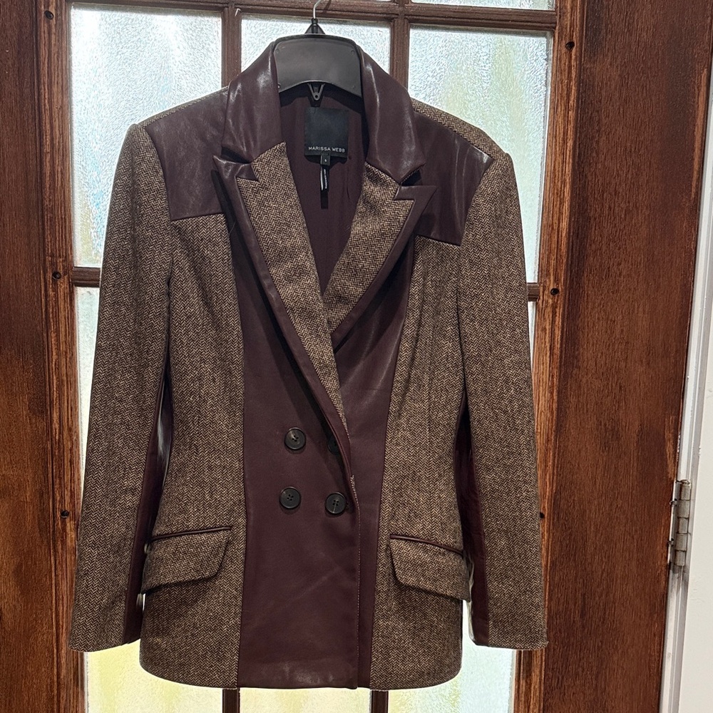 Marissa Webb Brown and Dark Brown Blazer